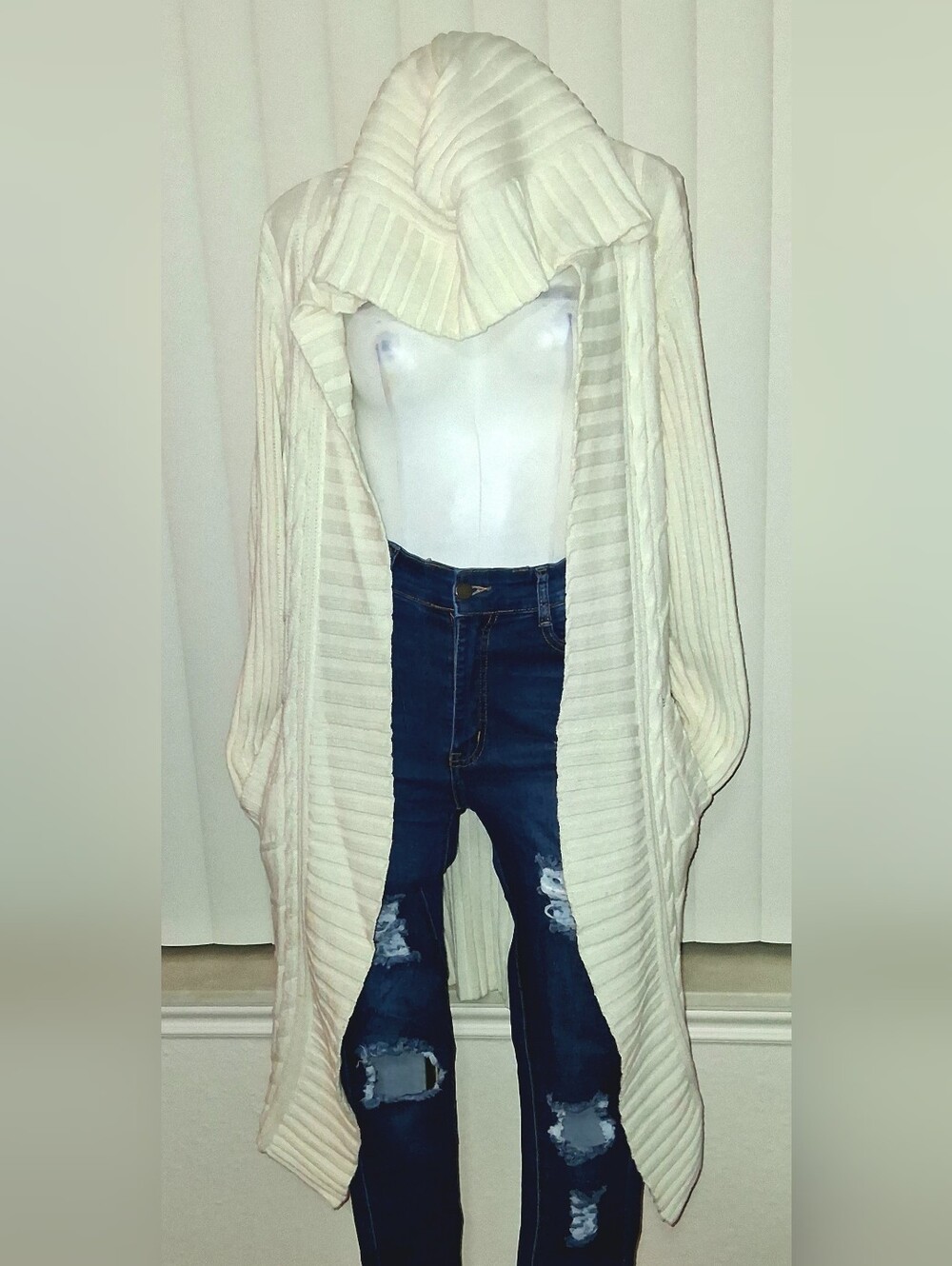Open-Front Long Cardigan